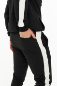 Купить Трикотажный спортивный костюм черного цвета 9152Ch, фото 7