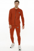Купить Трикотажный спортивный костюм оранжевого цвета 9152O, фото 2