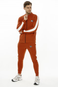 Купить Трикотажный спортивный костюм оранжевого цвета 9152O