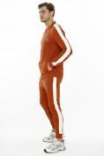 Купить Трикотажный спортивный костюм оранжевого цвета 9152O, фото 3