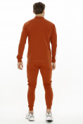 Купить Трикотажный спортивный костюм оранжевого цвета 9152O, фото 4
