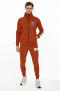 Купить Спортивный костюм трикотажный оранжевого цвета 9153O