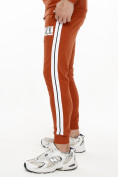 Купить Спортивный костюм трикотажный оранжевого цвета 9153O, фото 5