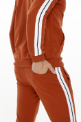 Купить Спортивный костюм трикотажный оранжевого цвета 9153O, фото 7