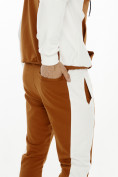 Купить Спортивный костюм трикотажный коричневого цвета 9154K, фото 7