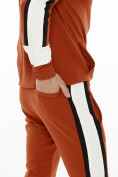 Купить Спортивный костюм трикотажный оранжевого цвета 9156O, фото 8