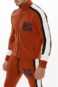 Купить Спортивный костюм трикотажный оранжевого цвета 9156O, фото 9