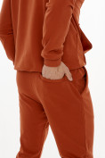 Купить Спортивный костюм трикотажный оранжевого цвета 9159O, фото 8