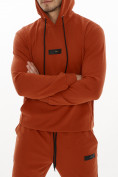 Купить Спортивный костюм трикотажный оранжевого цвета 9159O, фото 9