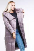 Купить Куртка зимняя женская молодежная стеганная бежевого цвета 9163_12B, фото 8