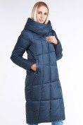 Купить Куртка зимняя женская молодежная стеганная темно-синий цвета 9163_20TS, фото 3