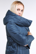 Купить Куртка зимняя женская молодежная стеганная темно-синий цвета 9163_20TS, фото 8