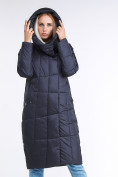 Купить Куртка зимняя женская молодежная стеганная темно-серого цвета 9163_29TC, фото 5