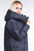 Купить Куртка зимняя женская молодежная стеганная темно-серого цвета 9163_29TC, фото 7