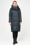 Купить Куртка зимняя женская молодежная стеганная темно-серого цвета 9163_03TC