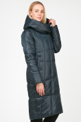 Купить Куртка зимняя женская молодежная стеганная темно-серого цвета 9163_03TC, фото 3