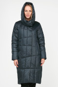 Купить Куртка зимняя женская молодежная стеганная болотного цвета 9163_03Bt, фото 6