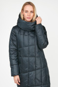 Купить Куртка зимняя женская молодежная стеганная болотного цвета 9163_03Bt, фото 8