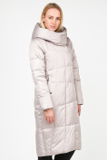 Купить Куртка зимняя женская молодежная стеганная бежевого цвета 9163_28B, фото 3