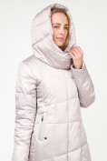 Купить Куртка зимняя женская молодежная стеганная бежевого цвета 9163_28_1B, фото 9