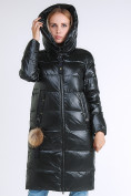 Купить Куртка зимняя женская молодежное темно-зеленого цвета 9175_13TZ, фото 6