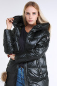 Купить Куртка зимняя женская молодежное темно-зеленого цвета 9175_13TZ, фото 7