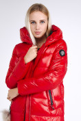 Купить Куртка зимняя женская молодежное красного цвета 9175_14Kr, фото 7