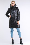 Купить Куртка зимняя женская молодежная черного цвета 9179_01Ch