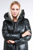 Купить Куртка зимняя женская молодежная темно-зеленого цвета 9179_13TZ