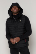 Купить Спортивная жилетка утепленная мужская черного цвета 91Ch, фото 11
