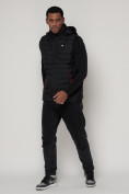 Купить Спортивная жилетка утепленная мужская черного цвета 91Ch, фото 2