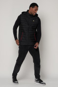 Купить Спортивная жилетка утепленная мужская черного цвета 91Ch, фото 3
