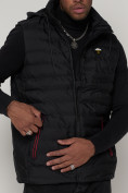 Купить Спортивная жилетка утепленная мужская черного цвета 91Ch, фото 8