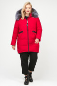 Купить Куртка зимняя женская молодежная красного цвета 92-955_30Kr