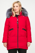 Купить Куртка зимняя женская молодежная красного цвета 92-955_30Kr, фото 2