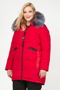 Купить Куртка зимняя женская молодежная красного цвета 92-955_30Kr, фото 3