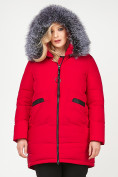 Купить Куртка зимняя женская молодежная красного цвета 92-955_30Kr, фото 6
