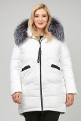 Купить Куртка зимняя женская молодежная белого цвета 92-955_31Bl