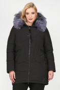 Купить Куртка зимняя женская молодежная черного цвета 92-955_701Ch, фото 2