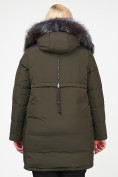 Купить Куртка зимняя женская молодежная цвета хаки 92-955_8Kh, фото 9
