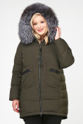 Купить Куртка зимняя женская молодежная цвета хаки 92-955_8Kh, фото 5