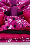 Купить Горнолыжный костюм детский для девочки малинового цвета 9206M, фото 13