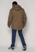 Купить Парка мужская зимняя с мехом бежевого цвета 92112B, фото 4