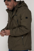 Купить Парка мужская зимняя с мехом цвета хаки 92112Kh, фото 13