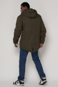 Купить Парка мужская зимняя с мехом цвета хаки 92112Kh, фото 4