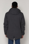 Купить Парка мужская зимняя с мехом серого цвета 92112Sr, фото 10
