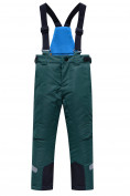 Купить Брюки горнолыжные подростковые для девочки темно-зеленого цвета 9252TZ