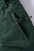 Купить Брюки горнолыжные подростковые для мальчика темно-зеленого цвета 9253TZ, фото 4