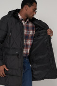 Купить Куртка зимняя мужская классическая стеганная черного цвета 92895Ch, фото 13