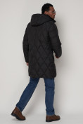 Купить Куртка зимняя мужская классическая стеганная черного цвета 92895Ch, фото 4